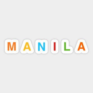 MANILA RAINBOW LETTERS Sticker